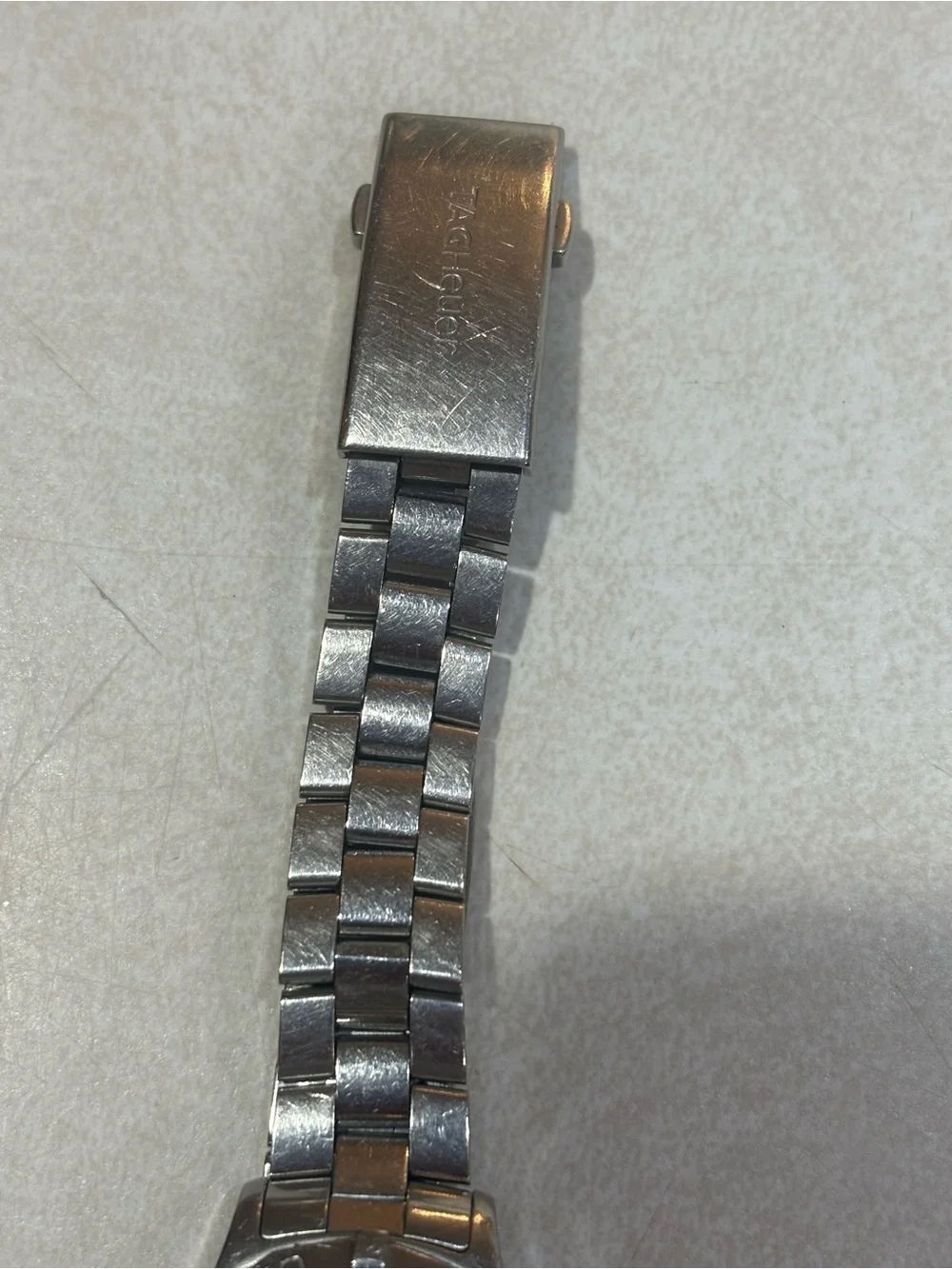 Tag Heuer Silver Dial Aquaracer Watch with Red Logo